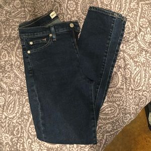 High rise skinny jeans